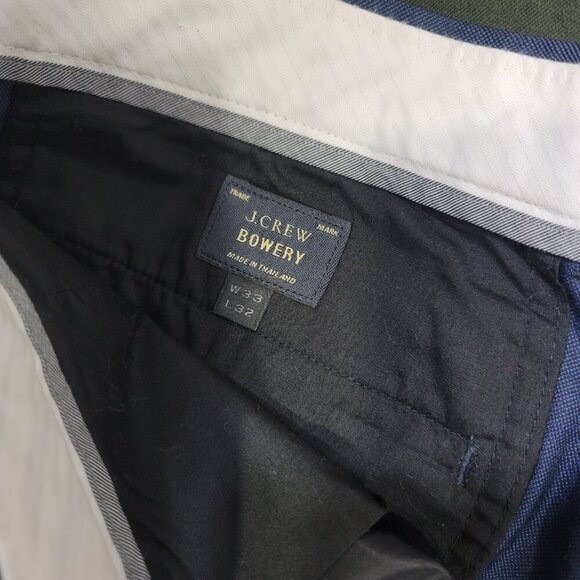 J. Crew Navy Bowery Classic Men's 100% Wool Pant | Size 33x32 - Picture 4 of 10